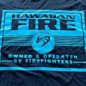 Hawaiian Fire navy with blue T shirt shirt